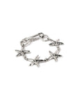 Bracciale in metallo color argento a stella marina - Mya Accessories