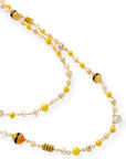 Collana a due fili con pietre sui toni del giallo - Mya Accessories