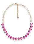 Girocollo in vetro a goccia fucsia - Mya Accessories