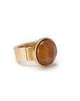 Anello elastico con pietra ambra - Mya Accessories