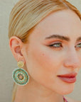 Orecchino con perline verde acqua e blu - Mya Accessories