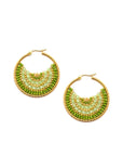 Orecchino circolare verde con perline - Mya Accessories