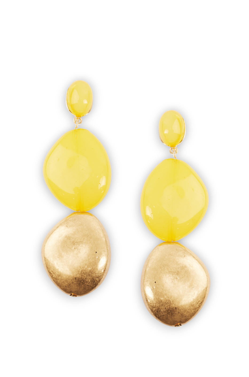 Orecchini con pepite giallo e color oro - Mya Accessories