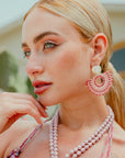 Orecchino con perline rosa - Mya Accessories