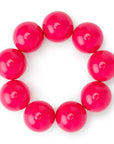 Bracciale con sfere XXL elastico in acrilico fucsia - Mya Accessories