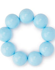 Bracciale con sfere XXL elastico in acrilico celeste - Mya Accessories