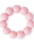 Bracciale con sfere 20 mm elastico in acrilico rosa - Mya Accessories