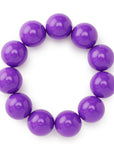Bracciale con sfere 20 mm elastico in acrilico viola - Mya Accessories