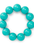 Bracciale con sfere 20 mm elastico in acrilico turchese - Mya Accessories