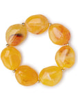 Bracciale elastico pietre acrilico arancio - Mya Accessories