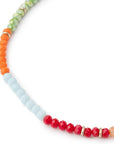 Collana lunga in metallo con perline multicolore - Mya Accessories
