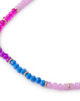 Collana lunga in metallo con perline multi rosa - Mya Accessories