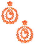 Orecchini strutturati a goccia con perline in acrilico arancio - Mya Accessories