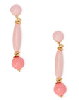 Orecchini in acrilico tubolari pendenti tono rosa - Mya Accessories