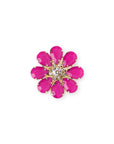 Spilla in ferro con fiore in resina fucsia - Mya Accessories