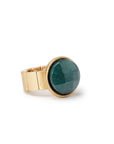 Anello elastico con pietra verde - Mya Accessories
