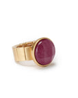 Anello elastico con pietra viola - Mya Accessories