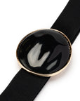 Cintura elastica nera, con medaglione in resina nera - Mya Accessories