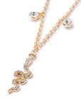 Girocollo con charms con strass, pendente serpente - Mya Accessories