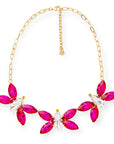 collana-farfalle-vetro-fucsia-Mya Accessories