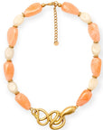 collana-girocollo-bianca-arancio-con-serpente- Mya Accessories