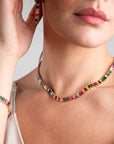 Girocollo con pietre in vetro multicolore - Mya Accessories