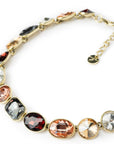 Collana in metallo colore oro con pietre in vetro multicolore - Mya Accessories