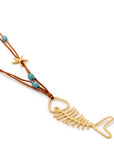 Collana con laccio e pendente a lisca di pesce - Mya Accessories