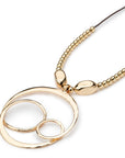 Collana lunga con laccio in cuoio con pendente a forma circolare - Mya Accessories