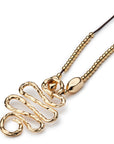 Collana lunga con laccio in cuio nero con serpente - Mya Accessories