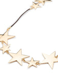 Collana lunga con laccio cuoio inserti con stelle - Mya Accessories