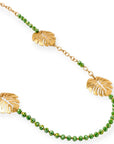 collana-lunga-foglie-metallo-microcristalli-verdi-2-Mya Accessories
