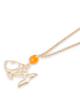 Collana lunga con pendente a forma di pesce arancio - Mya Accessories