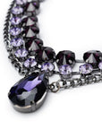 collana-multifilo-gun-pietre-viola-pendente-2- Mya Accessories