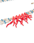 Collana Corallo multilinea perle bianche - Mya Accessories