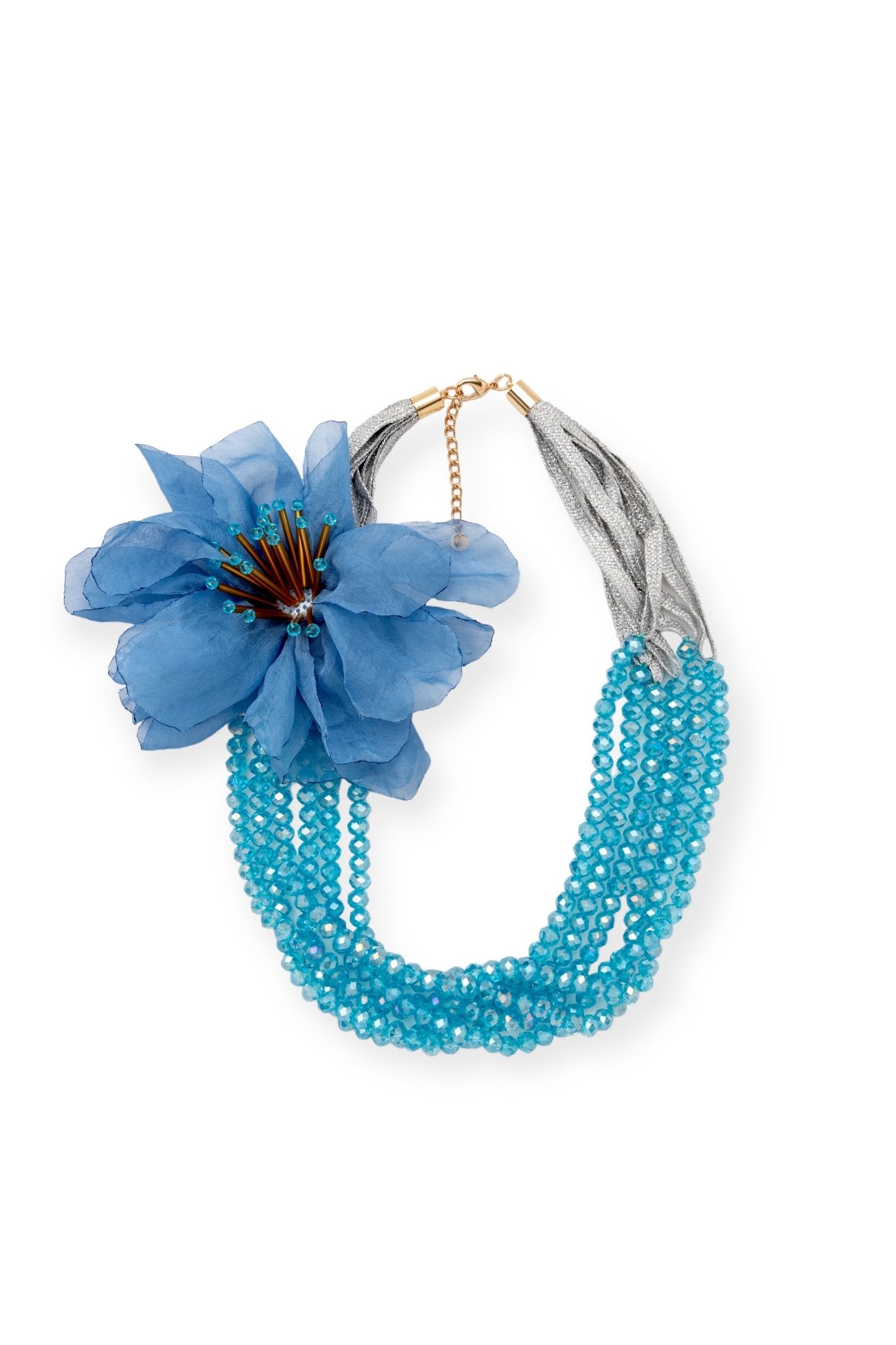 collana-multifilo-microcristalli-azzurro-spilla-fiore-Mya Accessories