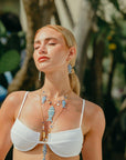 Collana charms pesce in Metallo color Oro - Blu- Rosso - Mya Accessories