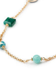 Collana lunga con pietre sui toni del blu - Mya Accessories