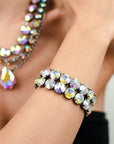 Bracciale a 2 fili con pietre in vetro boreale - Mya Accessories