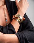 Bracciale rigido bangle in metallo colore oro lucido - Mya Accessories