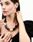 Collana con pietre in acrilico nere - Mya Accessories