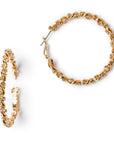 Orecchini a cerchio in metallo con microcristalli - Mya Accessories