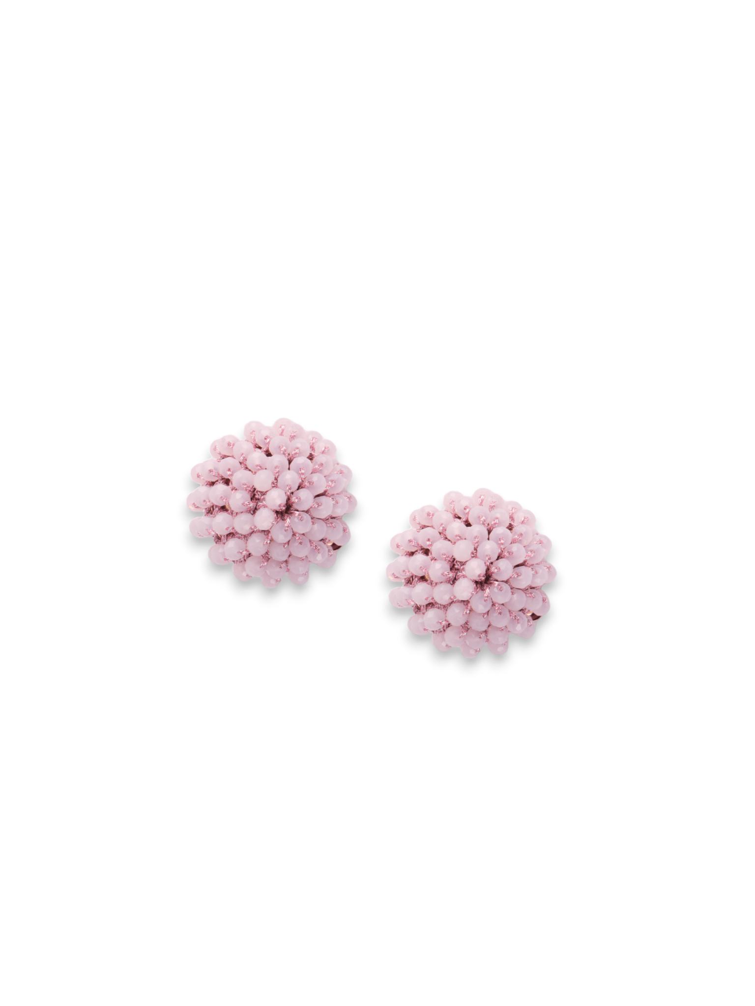 Orecchino a clip con microcristalli rosa tenue - Mya Accessories