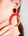 Orecchini smaltati arancio - Mya Accessories