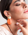 Orecchini in resina colore arancio - Mya Accessories