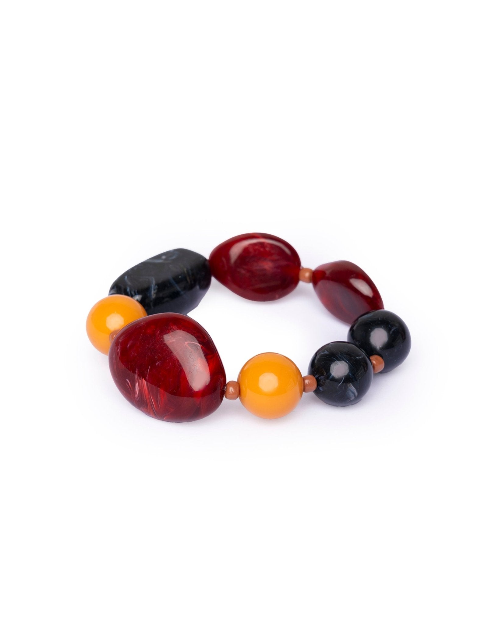 Bracciale elastico con pietre in acrilico multicolore - Mya Accessories