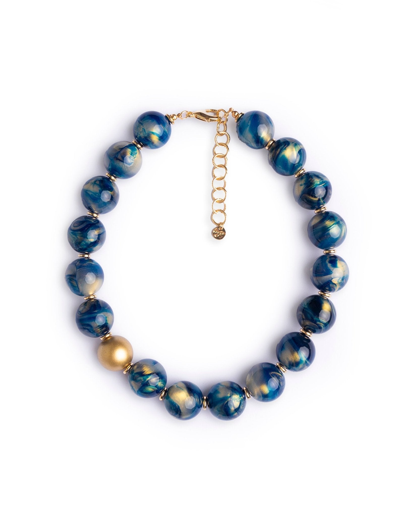 Collana girocollo con sfere dalle nuances blu - Mya Accessories