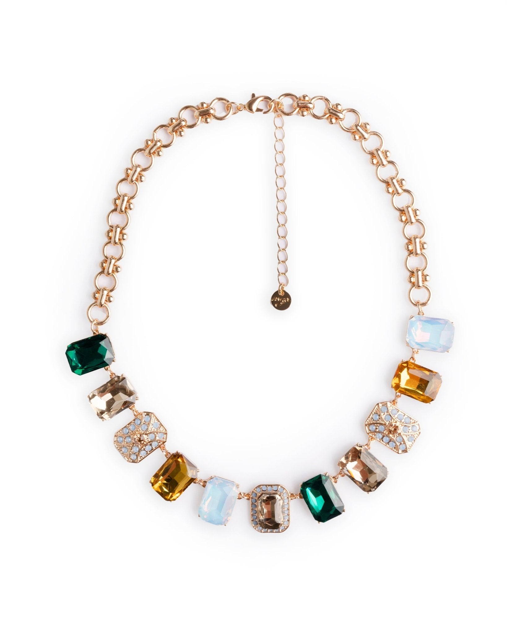 Collana girocollo con inserti in vetro multicolore - Mya Accessories