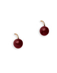 Orecchini con sfera in acrilico ruggine - Mya Accessories