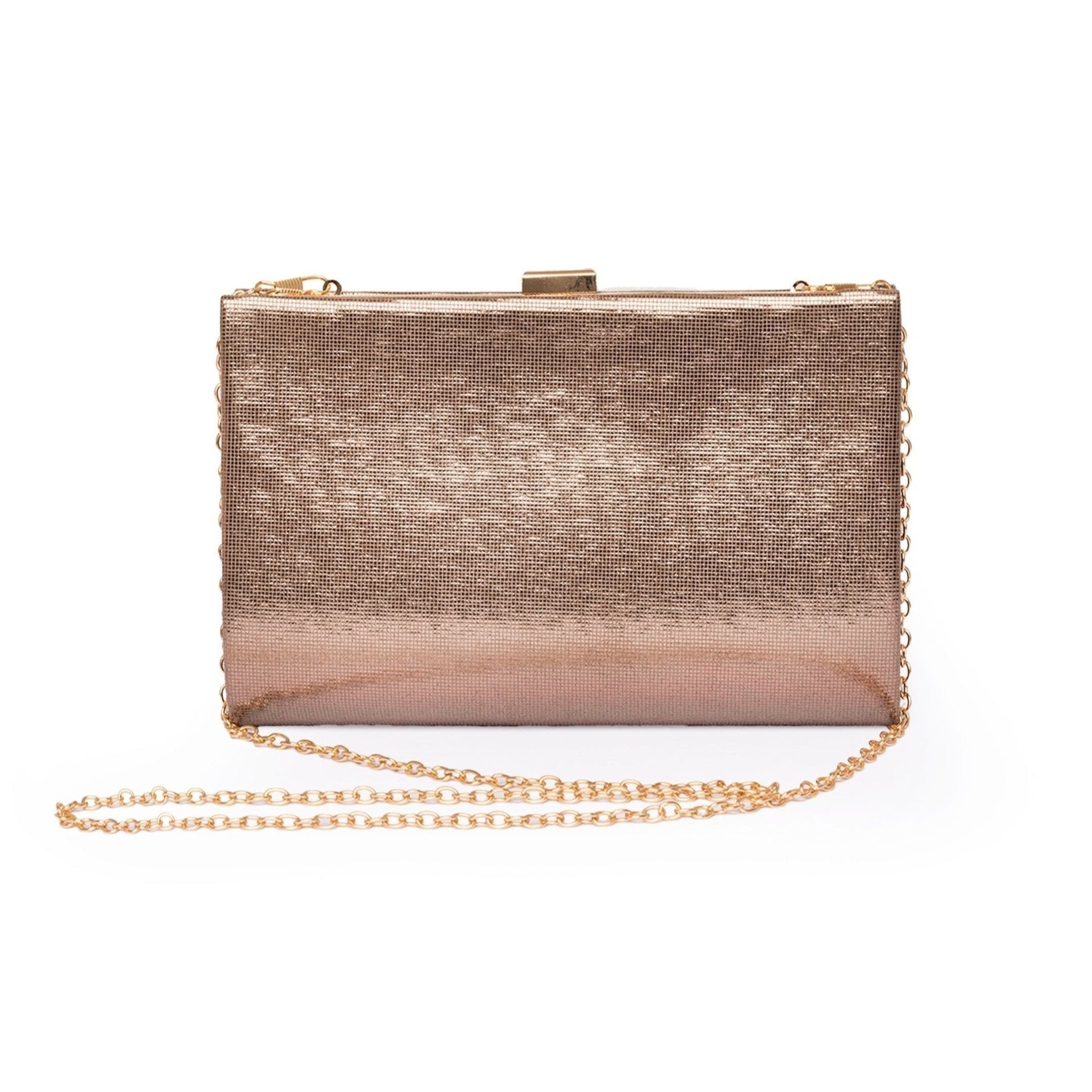 Borsa pochette lucida colore oro - Mya Accessories